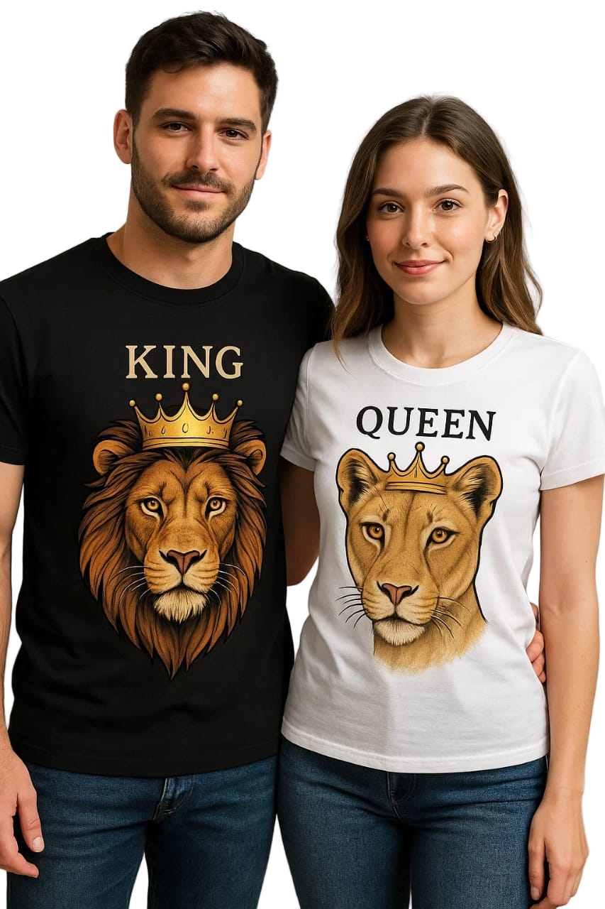 Vasthr x King & Queen Couple T-Shirt Set