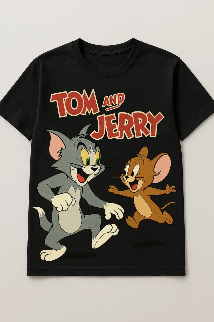Vasthr x  Classic Duo: Tom and Jerry Platinum T-Shirt