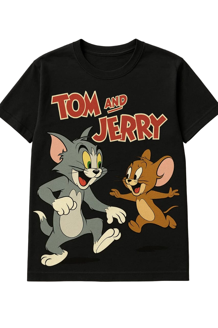 Vasthr x  Classic Duo: Tom and Jerry Platinum T-Shirt