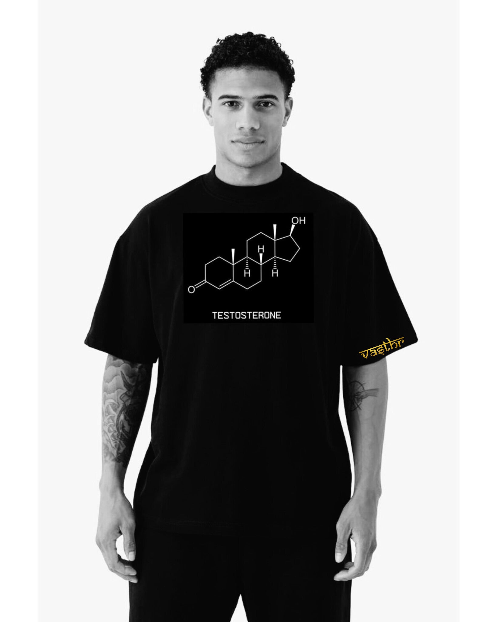 Vasthr x  Science & Style: Testosterone Molecule Oversize T-Shirt