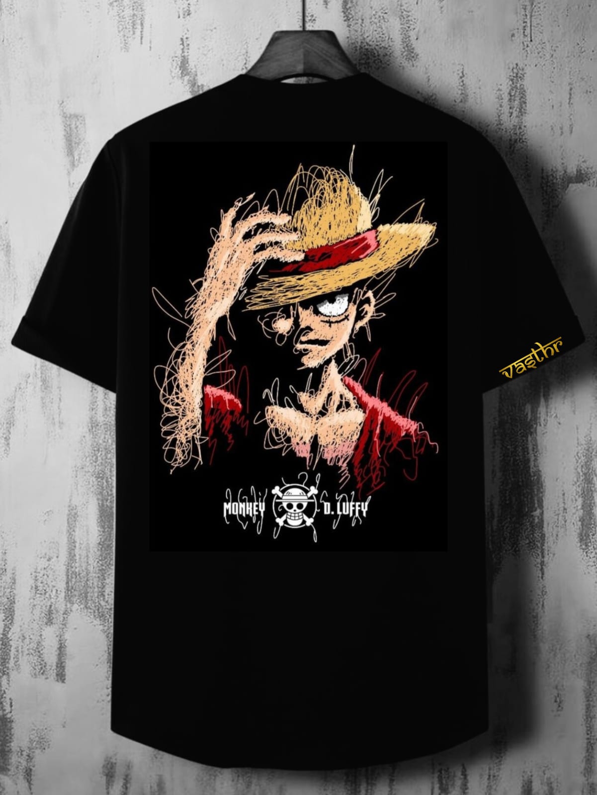Vasthr x  Straw Hat Legend Oversized Black T-Shirt