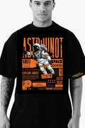 Vasthr  x Astronaut Oversized Black T-Shirt
