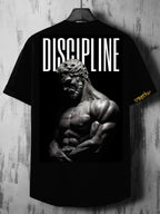 Discipline Oversized Black T-Shirt – Strength Meets Mindset - Vasthr