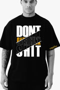 Vasthr "Don’t Overthink Shit" Oversized Black T-Shirt – Bold Streetwear Attitude