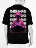 Vasthr "Neon Sculpture" Oversized Black T-Shirt – Futuristic Streetwear Art
