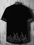 Vasthr x  Blaze On: Flame Detail Oversize T-Shirt