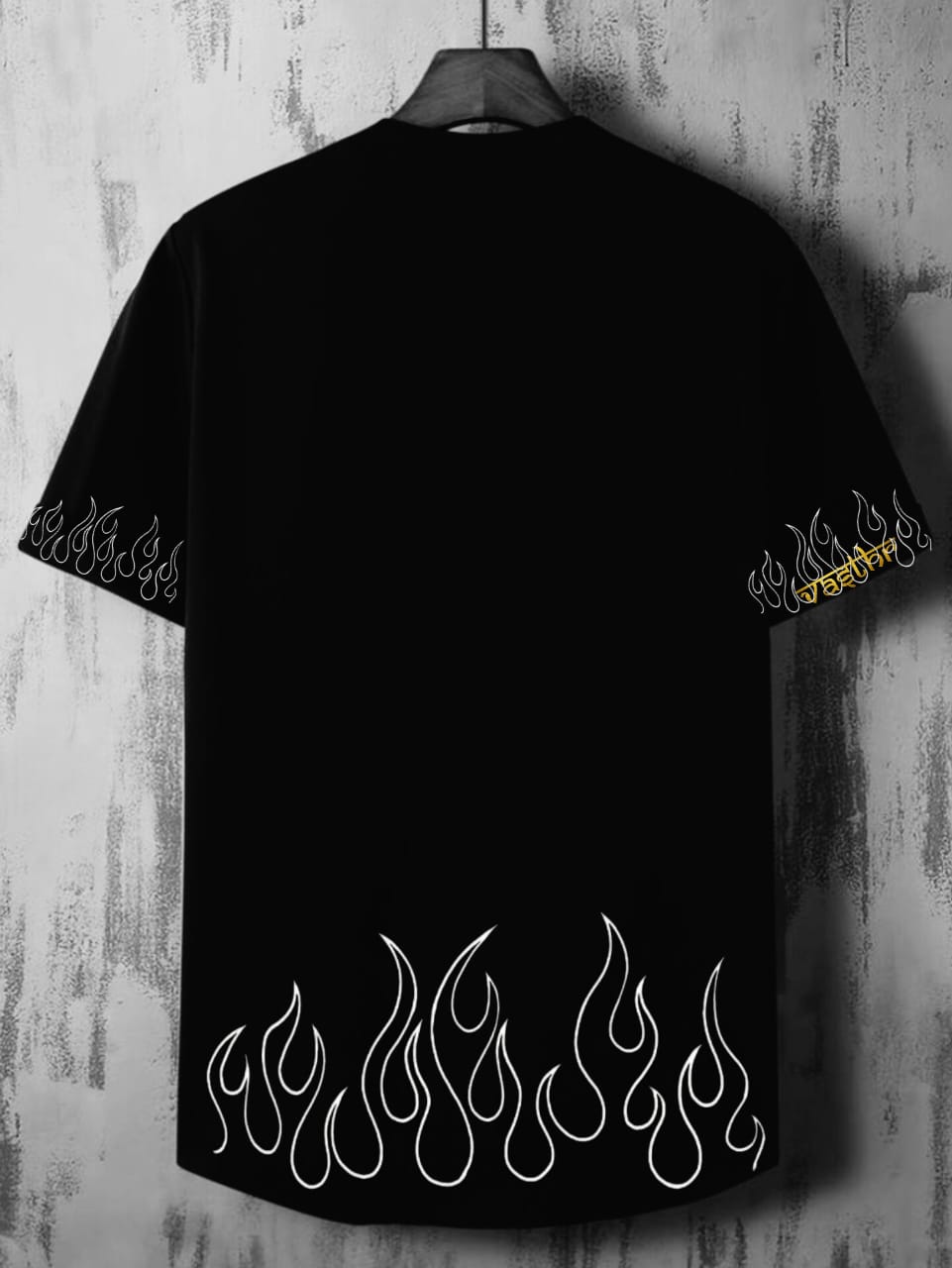 Vasthr x  Blaze On: Flame Detail Oversize T-Shirt