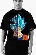 Vasthr x  Dragon Ball Super Saiyan Blue Goku Oversized T-shirt