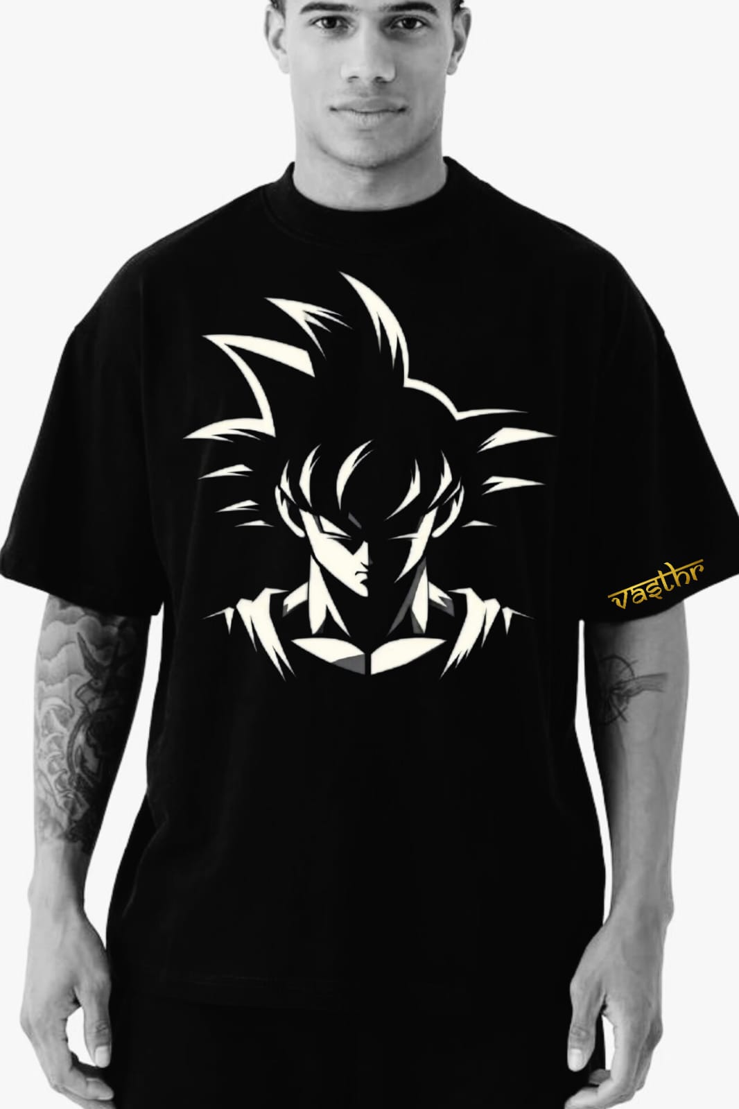 Vasthr x  Goku Shadow T-shirt - The Legend in Outline