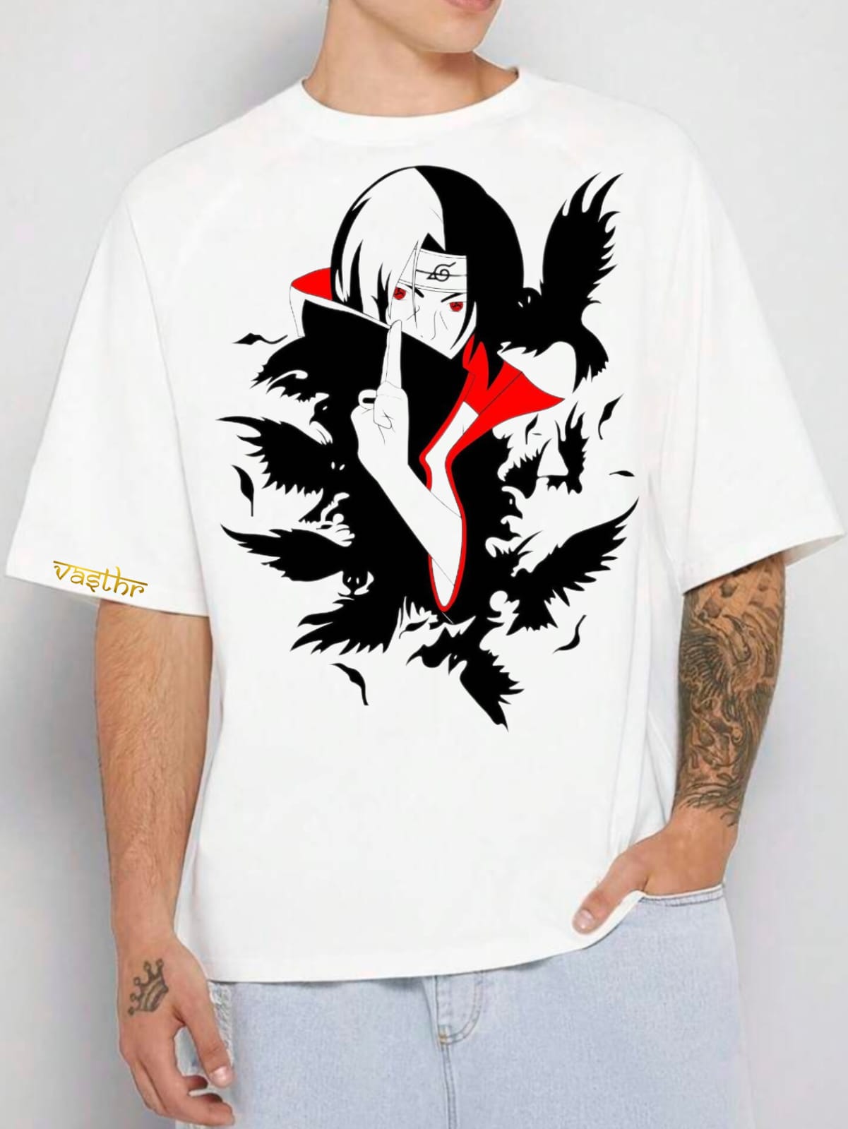Vasthr x Itachi Uchiha: Mangekyō Sharingan Tee