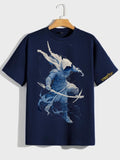 Vasthr x Shadow Warrior Graphic Oversize T-Shirt – Navy Blue