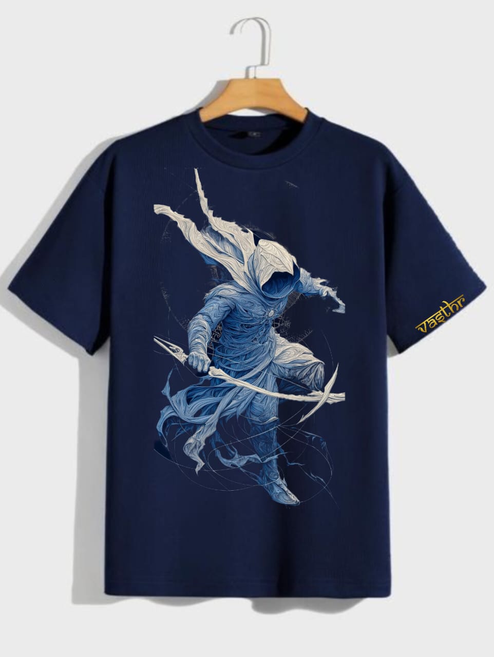 Vasthr x Shadow Warrior Graphic Oversize T-Shirt – Navy Blue