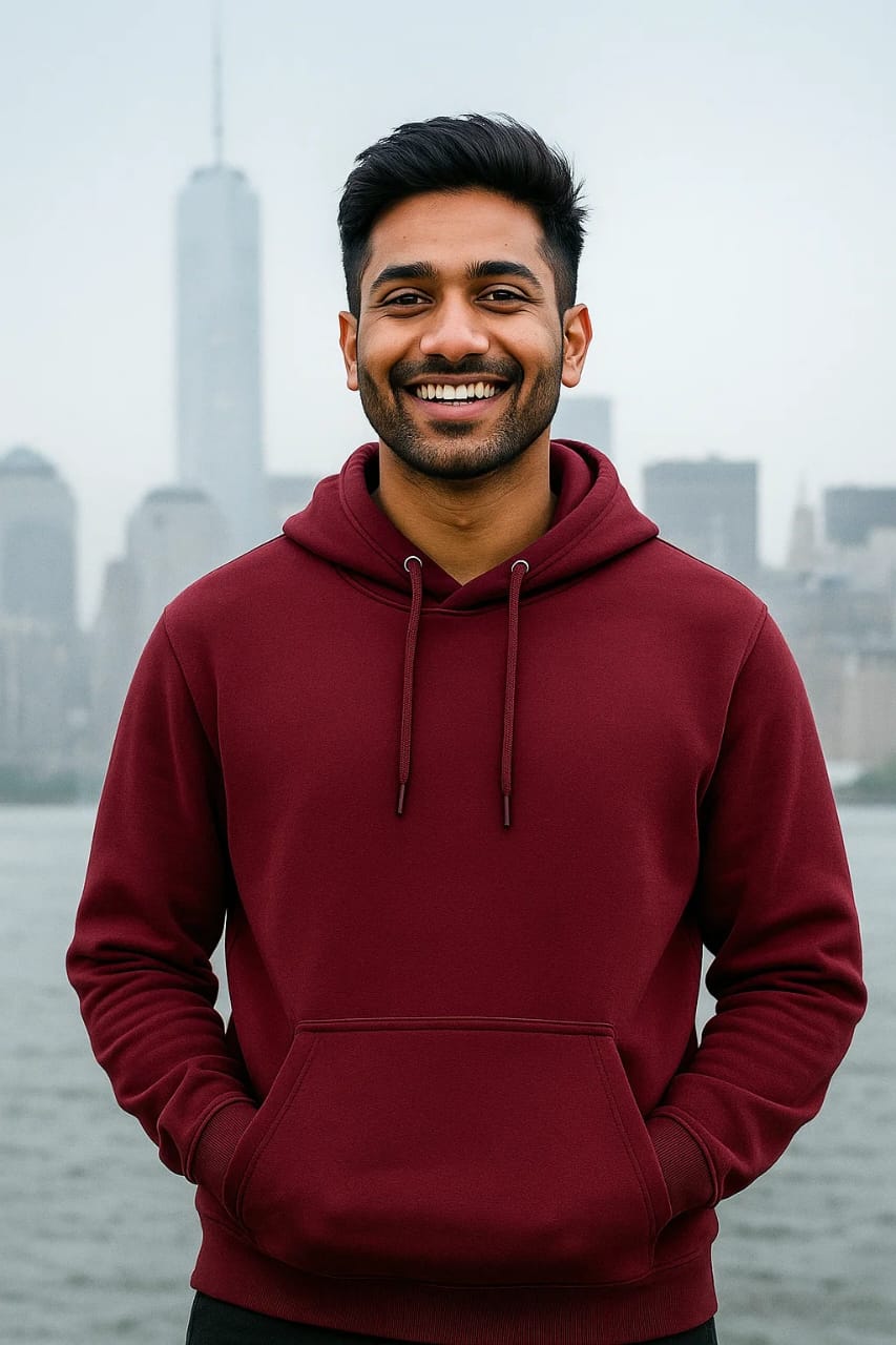 Maroon Hoodie by Vasthr Classic Collection