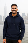 Navy Blue Hoodie by Vasthr Classic Collection