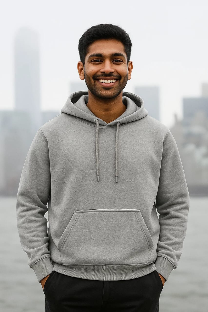 Grey Hoodie by Vasthr Classic Collection