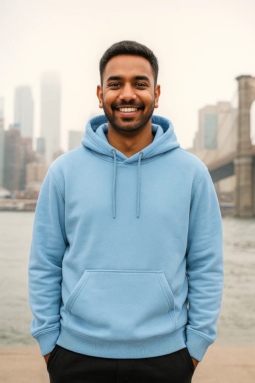 Baby Blue Hoodie - Vasthr Classic