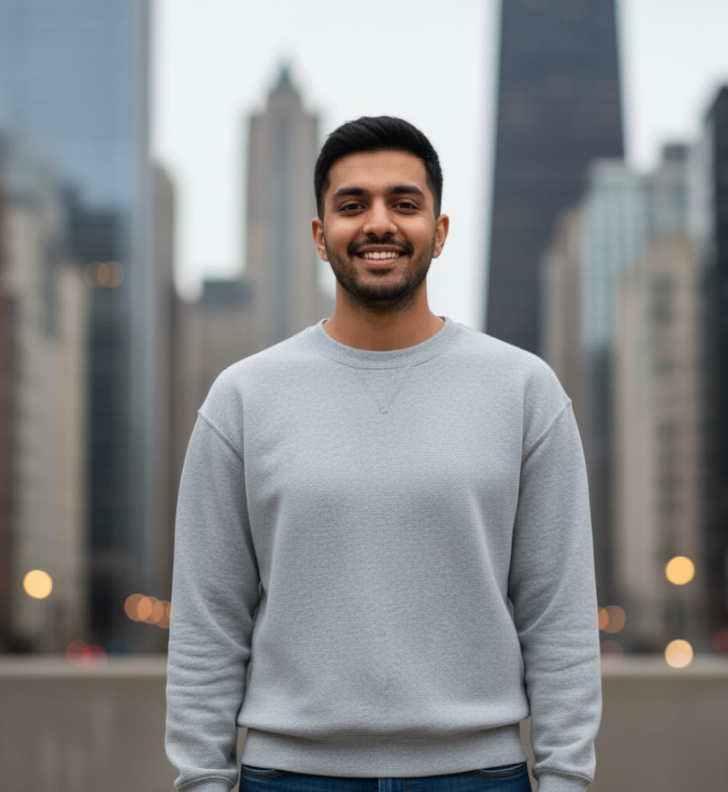 Grey Crewneck Sweatshirt - Vasthr Classic