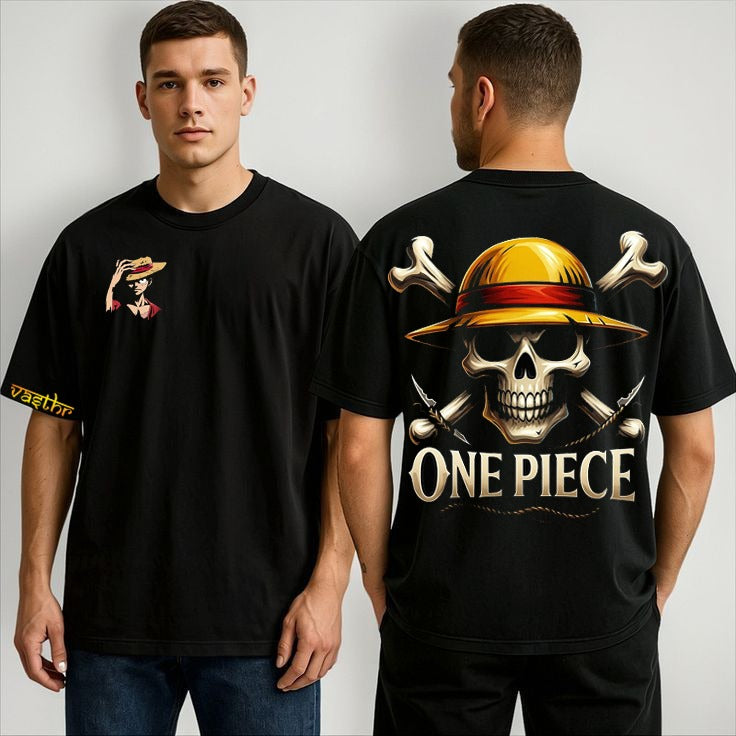 One Piece Oversized T-Shirt – Black | Luffy Edition by Vasthr
