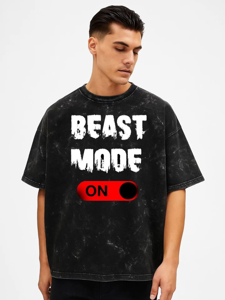 Beast Mode On – Oversized Gym T-Shirt by Vasthr