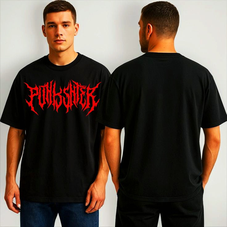 PUNKSNICK Oversized Black T-Shirt – Vasthr Streetwear Collection
