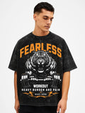 Fearless Tiger Graphic Oversized T-Shirt – Vasthr Streetwear Edition