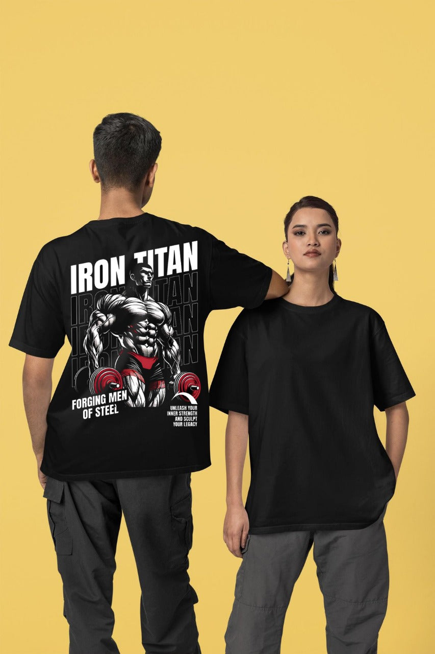 💪 Vasthr “Iron Titan” Oversized Gym T-Shirt – Forging Men of Steel