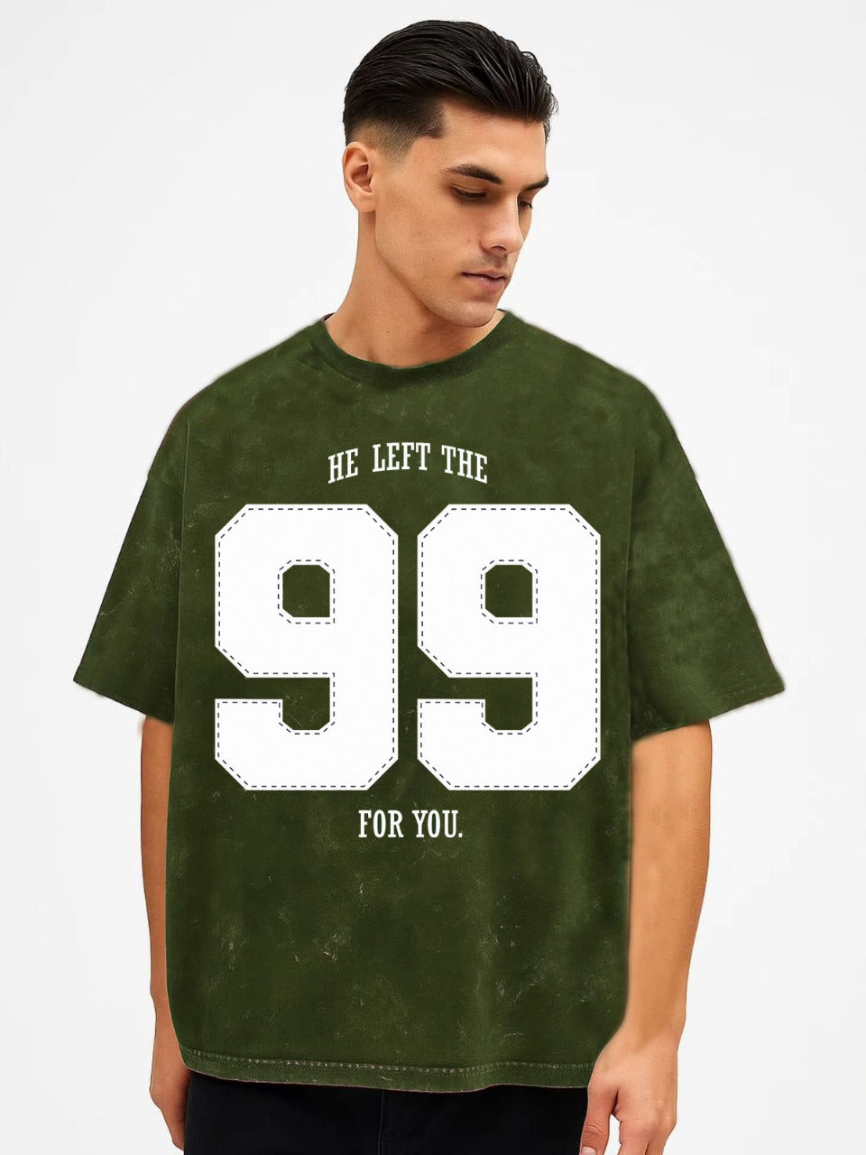 Vasthr “He Left the 99 for You” Oversized T-Shirt – Faith Meets Streetwear