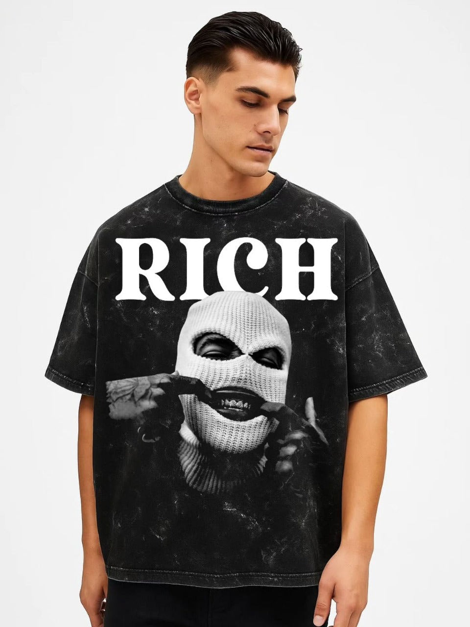 Vasthr “RICH” Oversized T-Shirt – Fearless Streetwear Statement