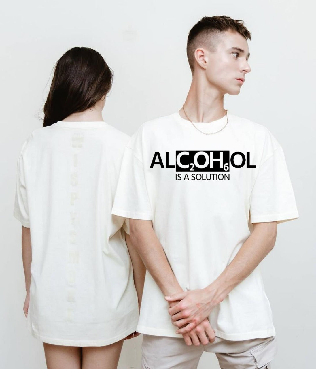 Vasthr “Alcohol Is a Solution” Oversized T-Shirt – Witty, Trendy & Unapologetic