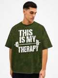 Vasthr “This Is My Therapy” Oversized T-Shirt – Premium Gym & Streetwear