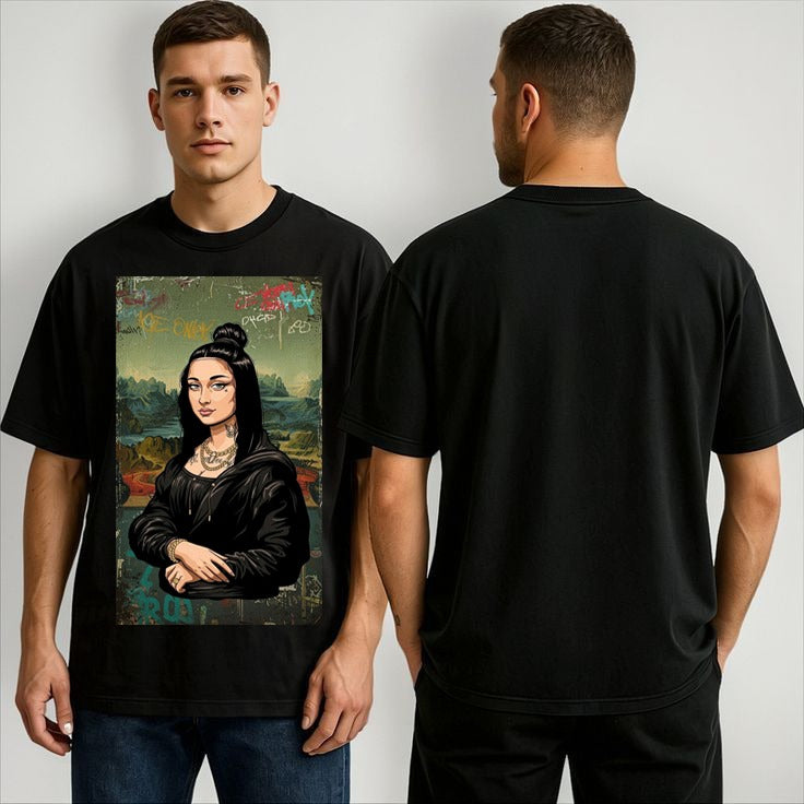 Vasthr “Street Mona Lisa” Oversized T-Shirt – Urban Art Meets Fashion