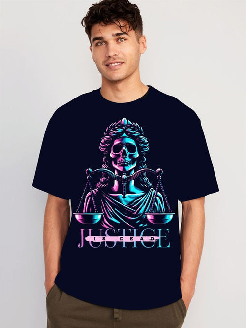 "Justice Is Dead" Oversized Graphic T-Shirt – Premium Streetwear Tee for Men & Women