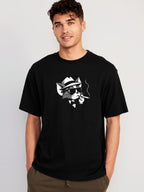 Mafia Cat Graphic Oversized Black T-Shirt for Men – Premium Cotton | Trendy Streetwear Tee