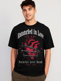 Entangled in Love – Oversized Graphic T-Shirt for Men (Black)
