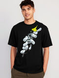 Men’s Black Graphic T-Shirt – Bold 3D Fist Action Print | Premium Cotton Casual Tee by Vasthr