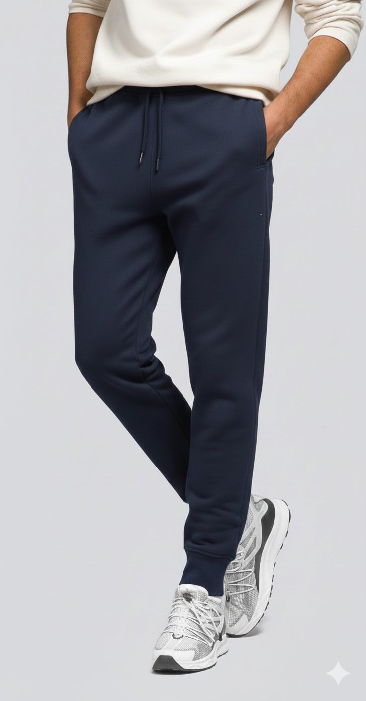 Vasthr “CoreFlex” Joggers – Navy Blue Essential