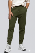 Olive Green Slim Fit Joggers by Vasthr