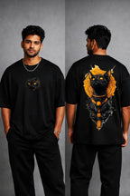 Anubis Shadow Cat Oversized T-Shirt by Vasthr