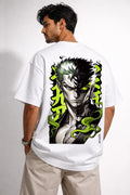 Zoro Anime Warrior Graphic T-Shirt – Oversized Streetwear Edition by Vasthr