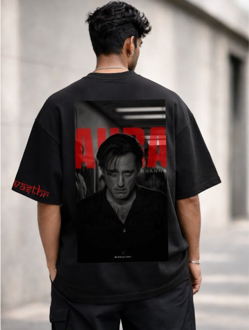 “AURA” Oversized Graphic T-Shirt – Black by Vasthr