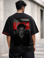 “AURA” Oversized Graphic T-Shirt – Black by Vasthr