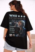 Who Is My Heart Waiting For? - Oversized T-Shirt – Black Edition by Vasthr
