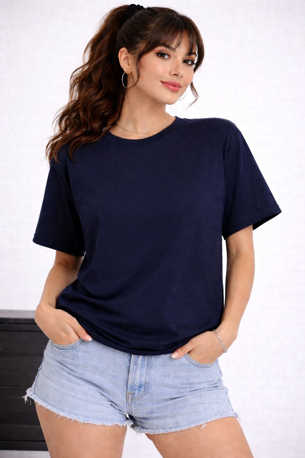 Vasthr “Be Addicted to Bettering Yourself” Oversized T-Shirt – Navy Blue