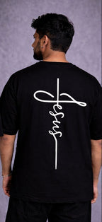 Faith Cross Oversized T-Shirt - Streetwear Tee – Vasthr