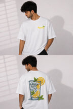Lemonade Breeze Oversized White T-Shirt by Vasthr