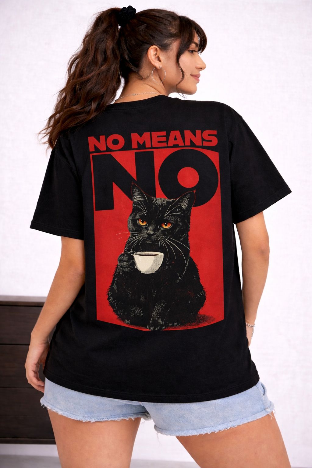 Vasthr “NO Means NO” Oversized T-Shirt – Black Edition