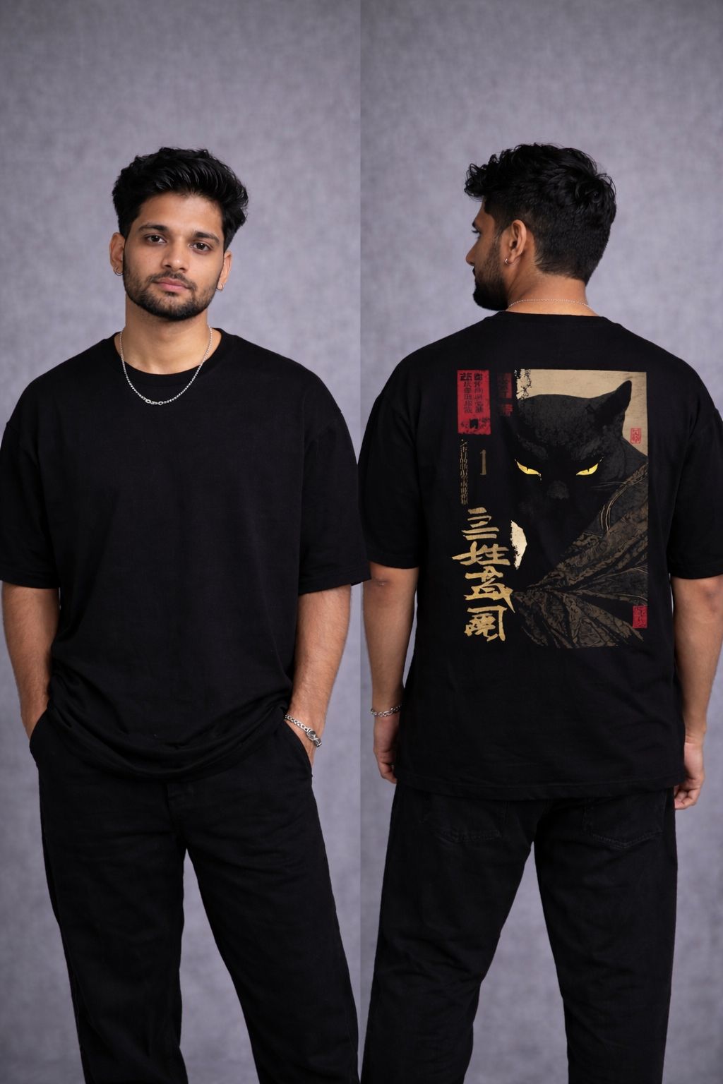 Vasthr “Shadow Predator” Oversized T-Shirt – Black Edition