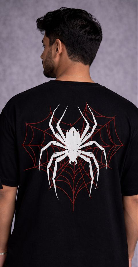 Vasthr “Web of Dominance” Oversized T-Shirt – Black Edition