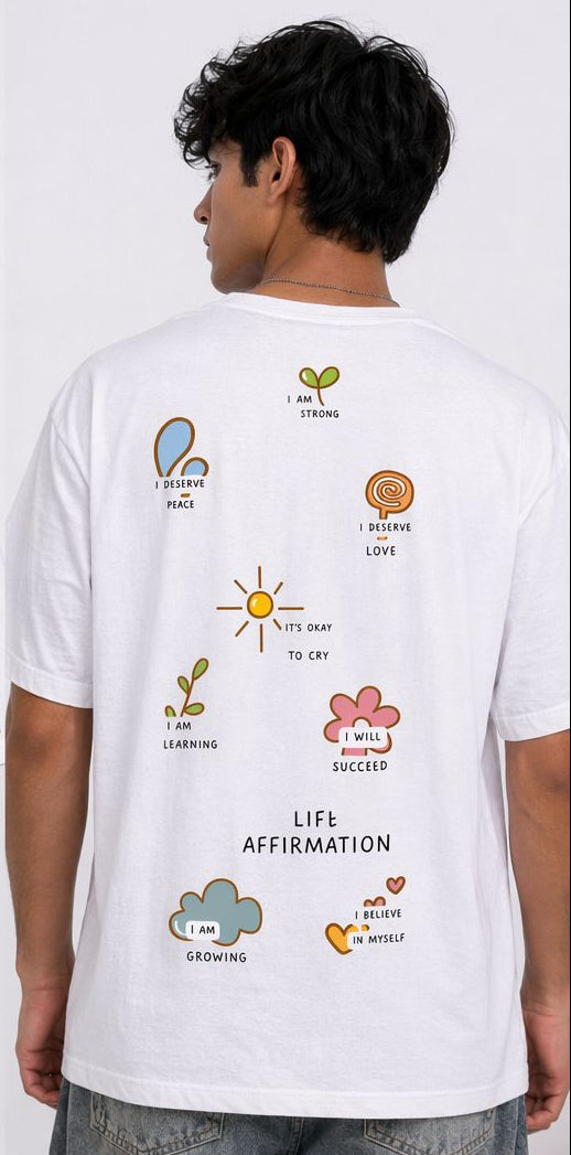 Vasthr “Life Affirmation” Oversized T-Shirt – White Edition