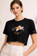 Vasthr “Nap” Cropped T-Shirt – Black
